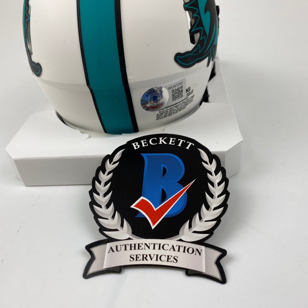 Autographed/Signed Tyreek Hill Miami Dolphins Lunar Eclipse Mini Football Helmet Beckett BAS COA