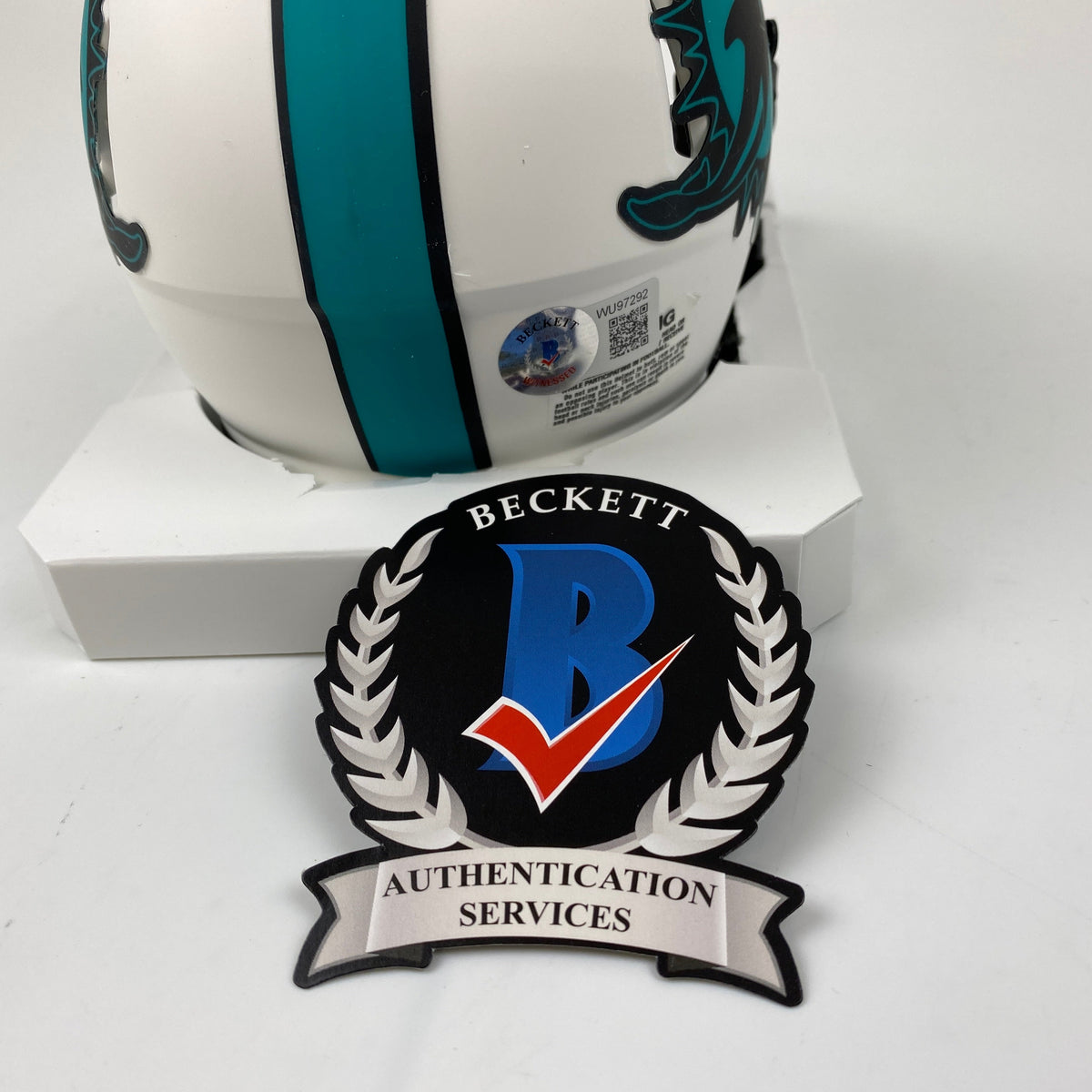 Autographed/Signed Tyreek Hill Miami Dolphins Lunar Eclipse Mini Football Helmet Beckett BAS COA
