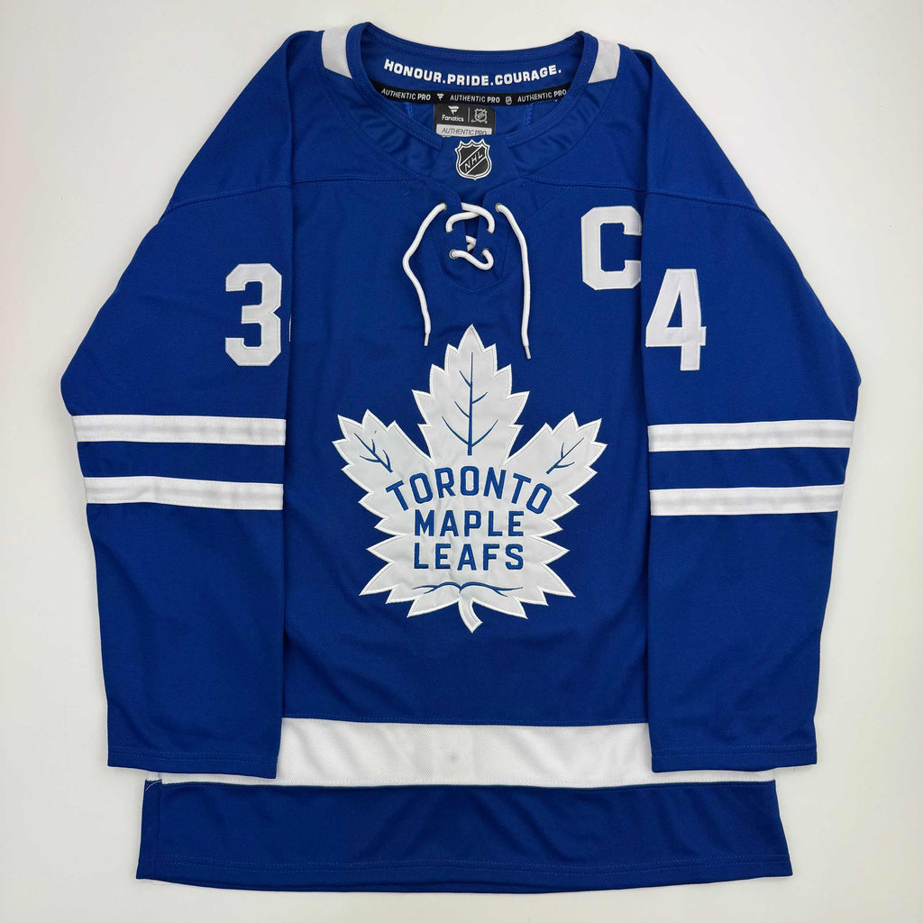 Autographed/Signed Auston Matthews Toronto Maple Leafs Authentic Blue Hockey Jersey Fanatics COA