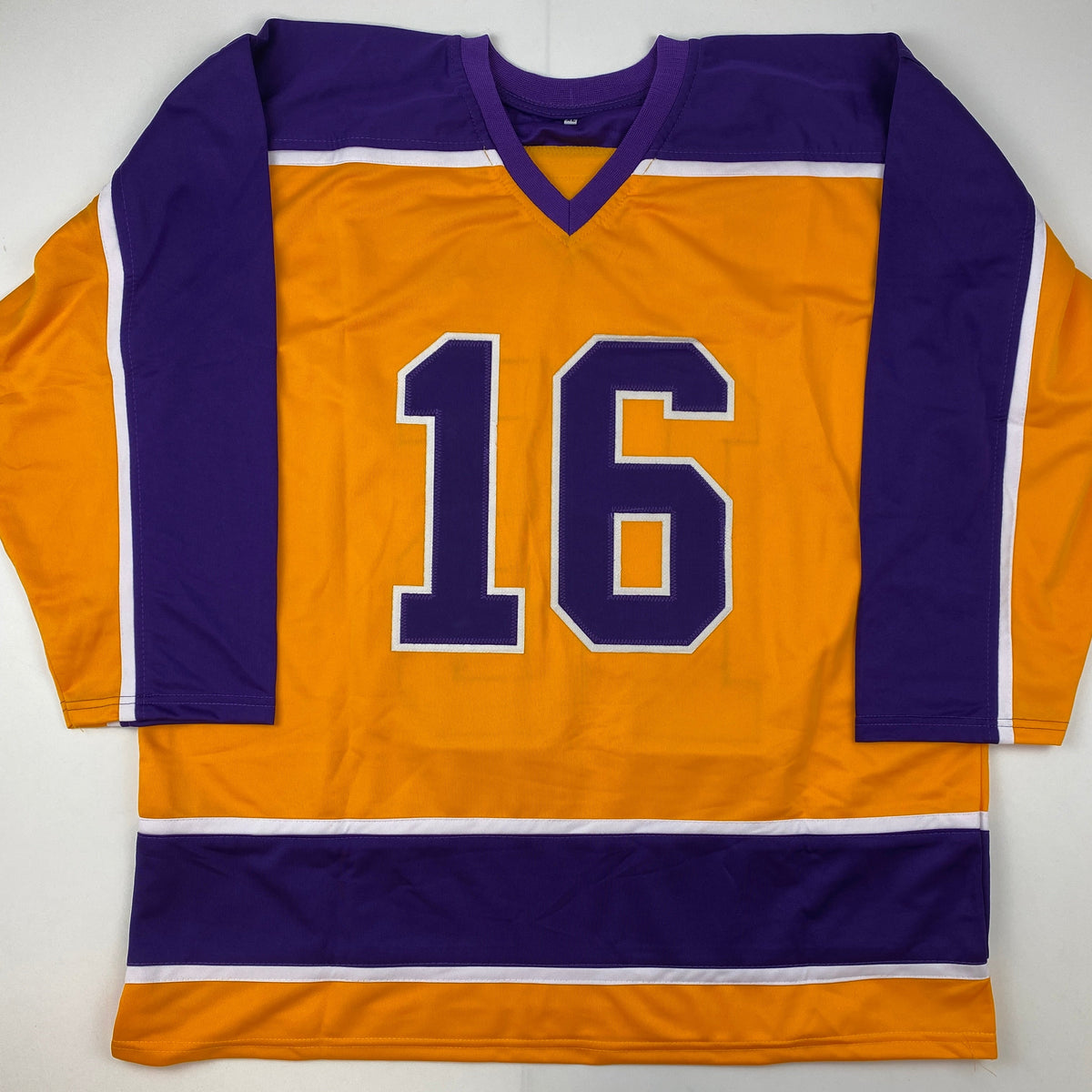 Autographed/Signed Marcel Dionne Los Angeles LA Yellow Hockey Jersey JSA COA