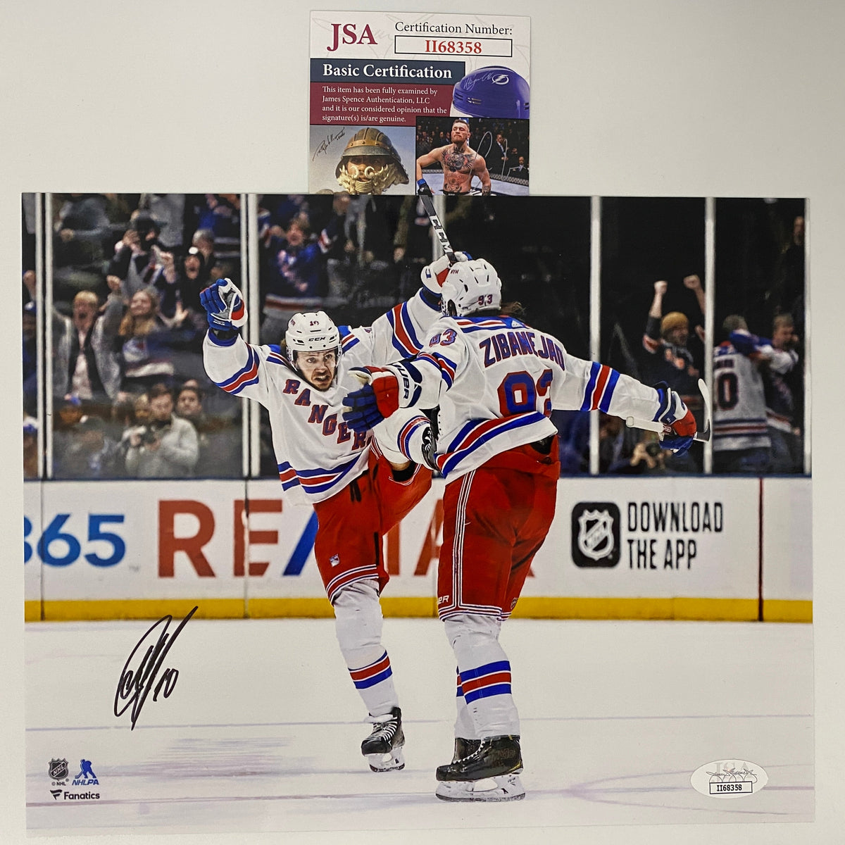 Autographed/Signed Artemi Panarin New York Rangers 8x10 Hockey Photo JSA COA