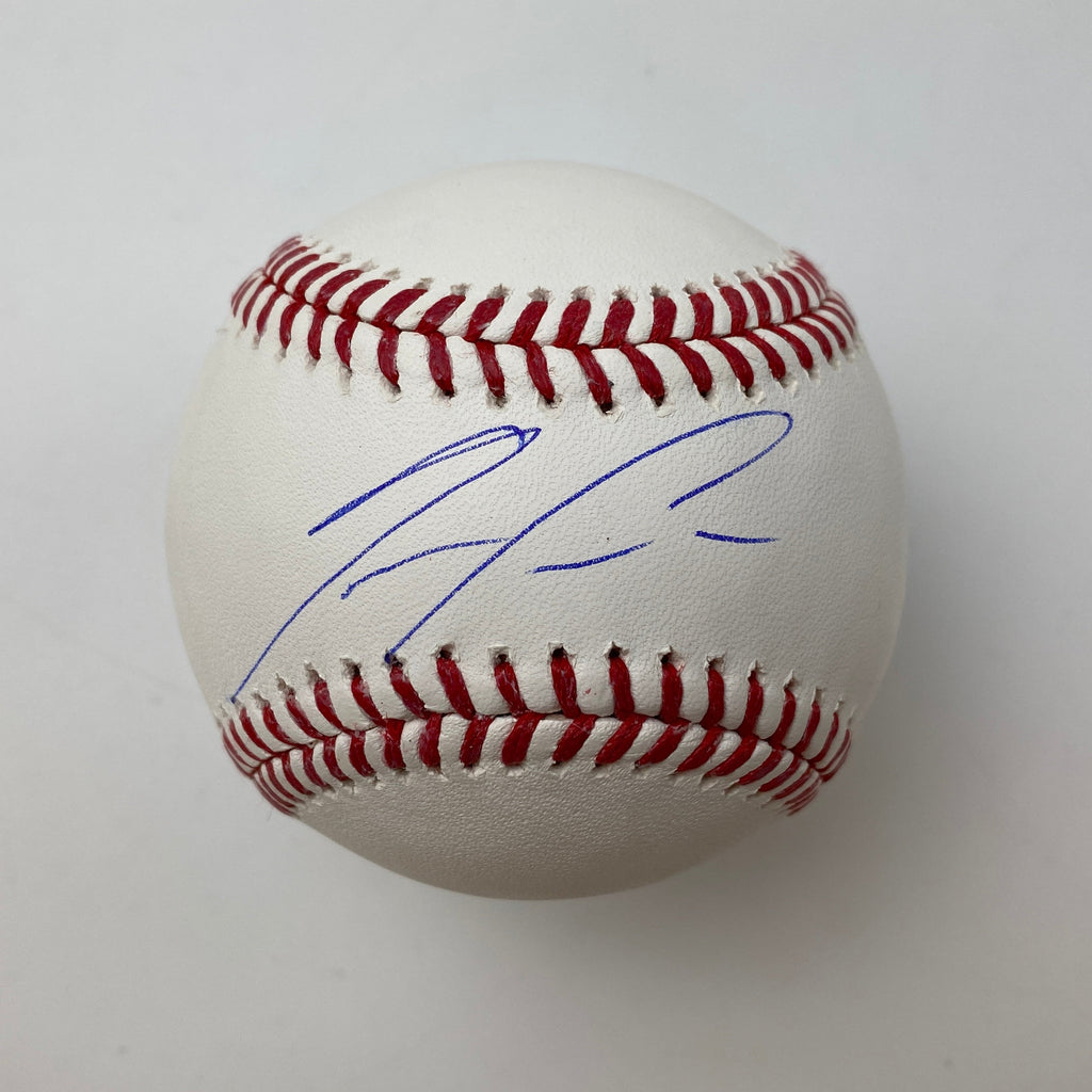 Autographed/Signed Ronald Acuna Jr. Rawlings Official Major League ROML Baseball JSA COA