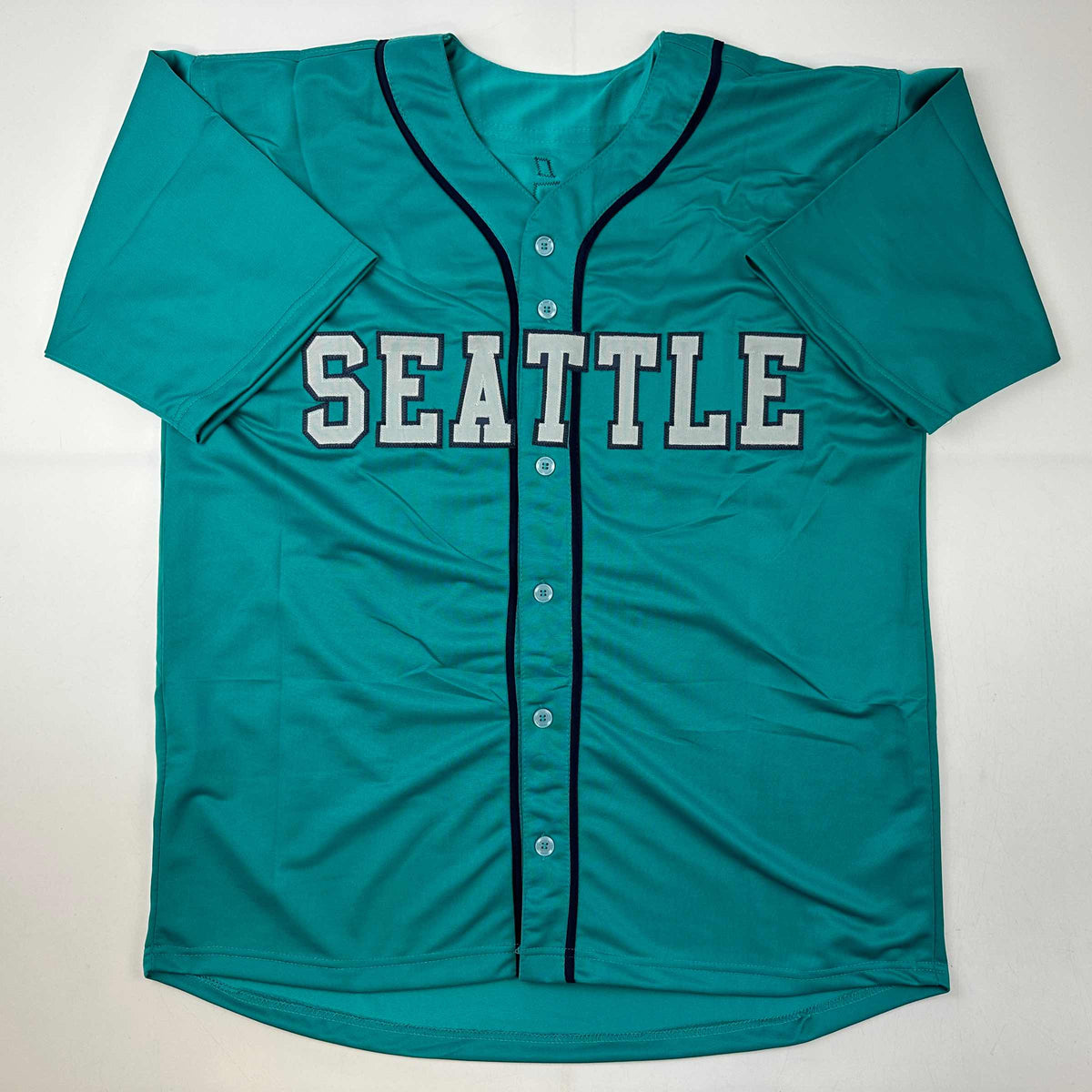 Autographed/Signed Felix Hernandez Seattle Teal Baseball Jersey JSA COA
