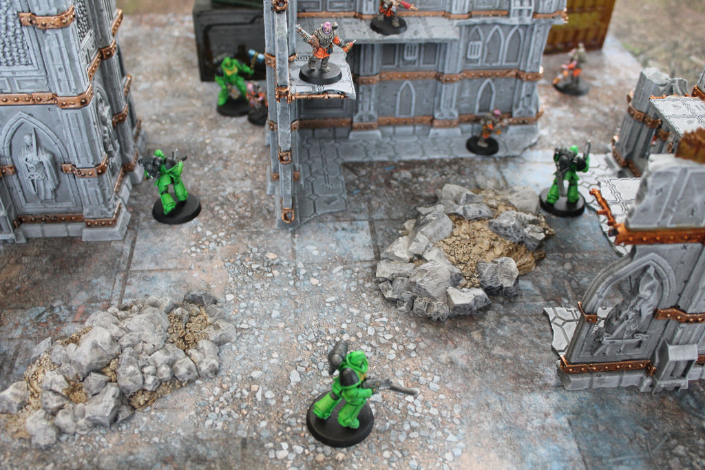 Urban Ruins | Neoprene Battle Mat with Bag | Baron of Dice