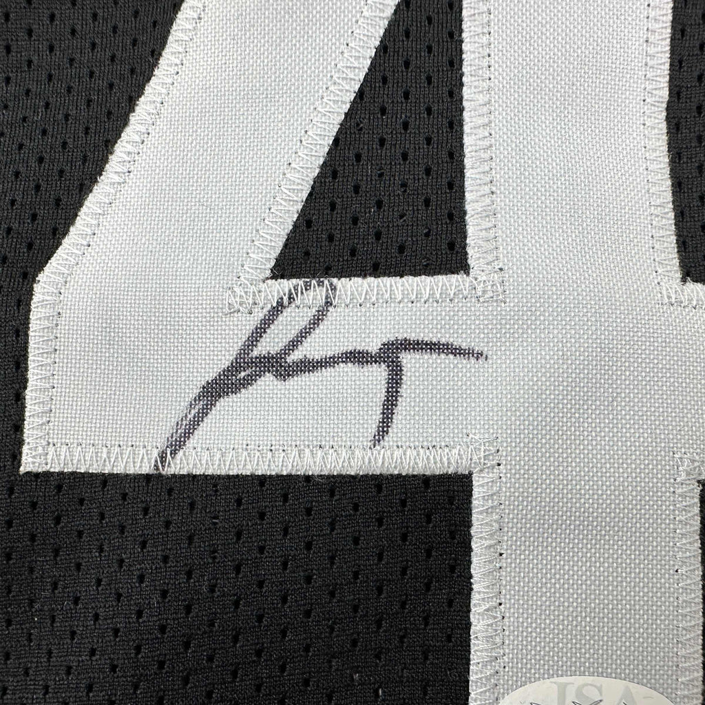 Autographed/Signed Jalen Green #4 Houston Black Basketball Jersey JSA COA
