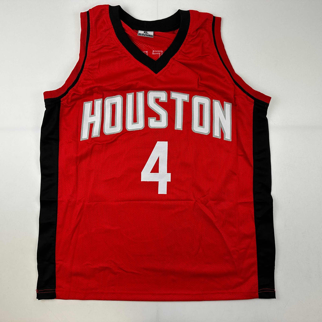Autographed/Signed Jalen Green #4 Houston Red Basketball Jersey JSA COA