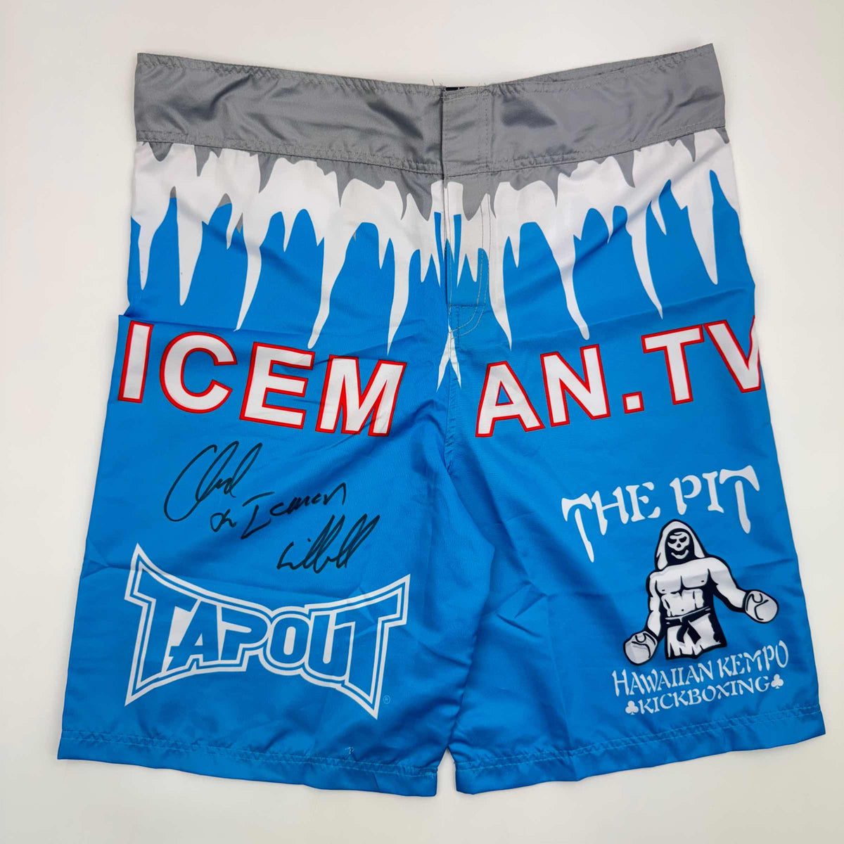 Autographed/Signed Chuck Liddell Ice Man UFC MMA Trunks Shorts Ultimate Fighting PSA COA