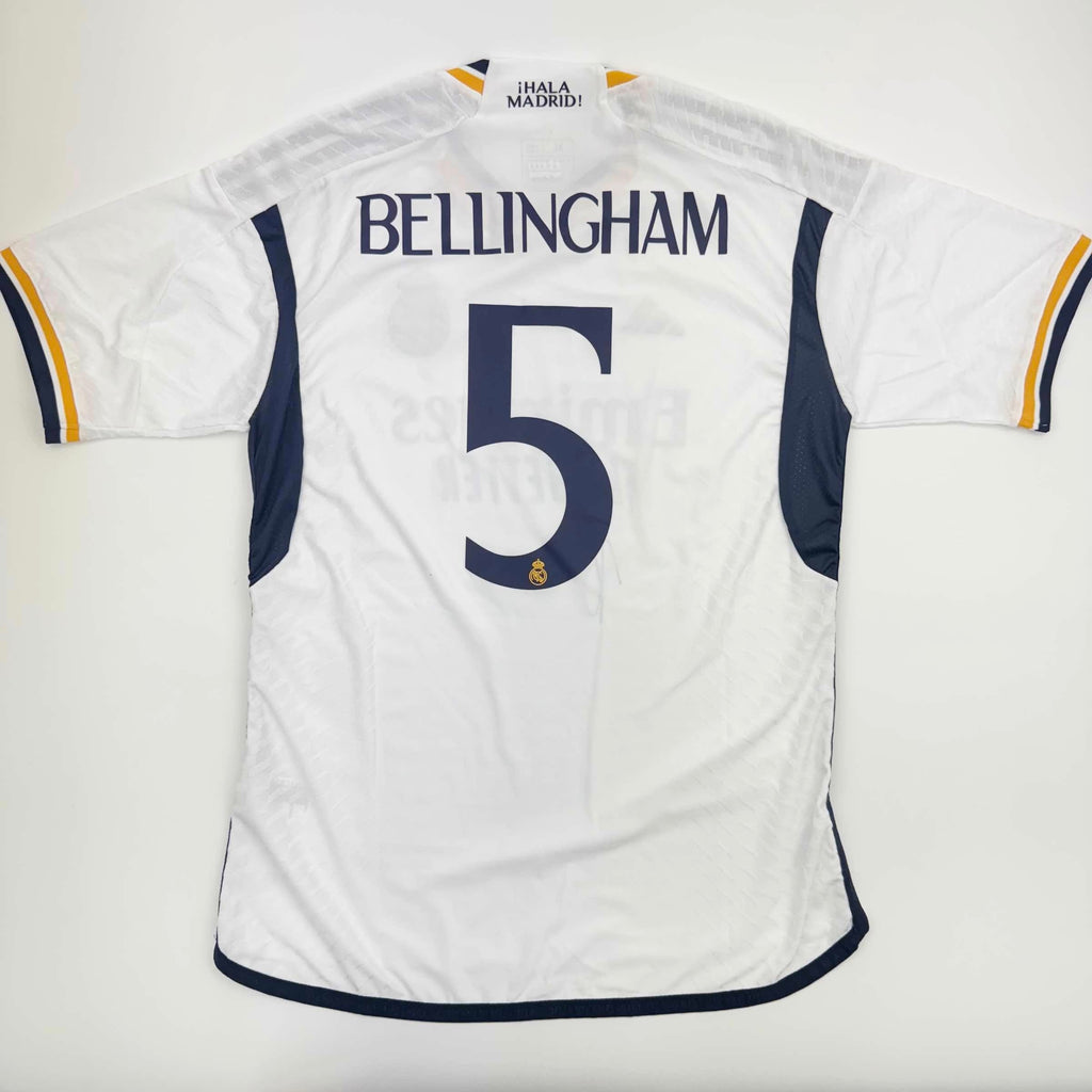 Autographed/Signed Jude Bellingham Real Madrid White Soccer Jersey Beckett BAS COA