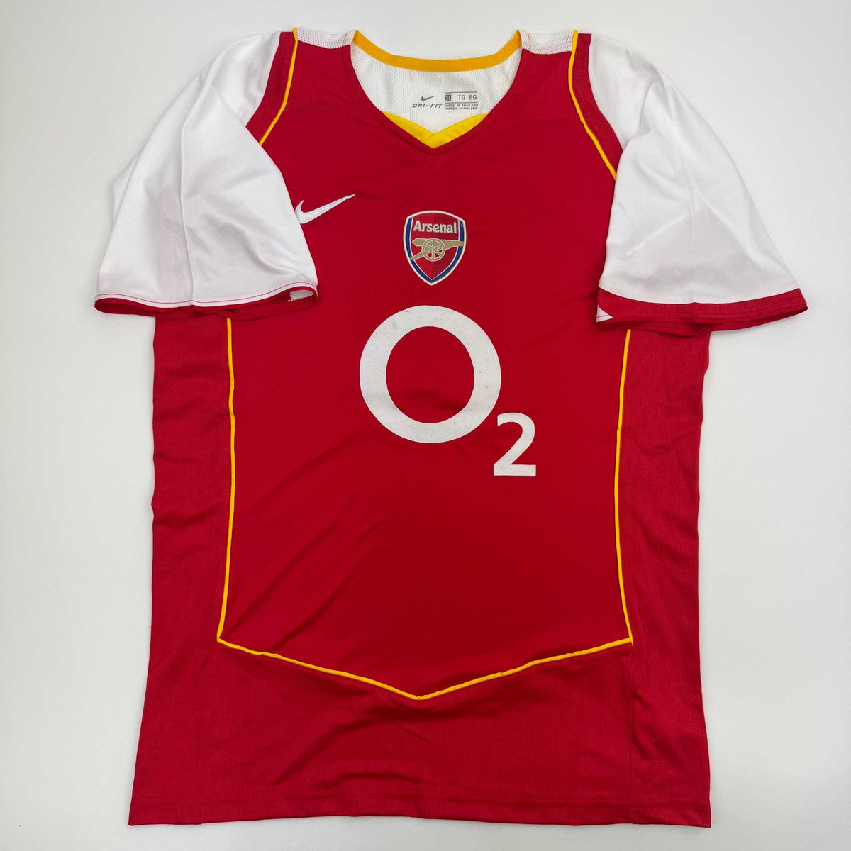 Autographed/Signed Patrick Vieira Arsenal Red Soccer Jersey Beckett BAS COA