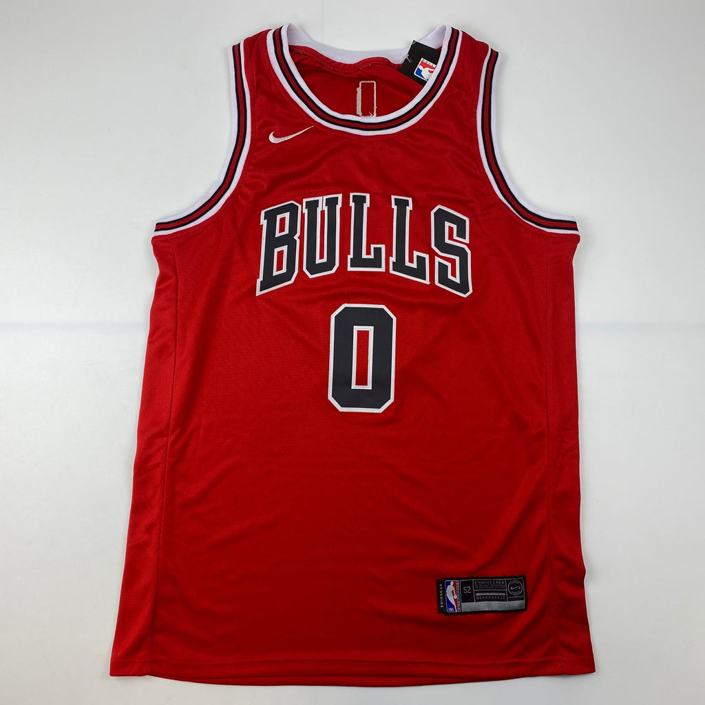 Autographed/Signed Coby White Chicago Red Basketball Jersey Beckett BAS COA