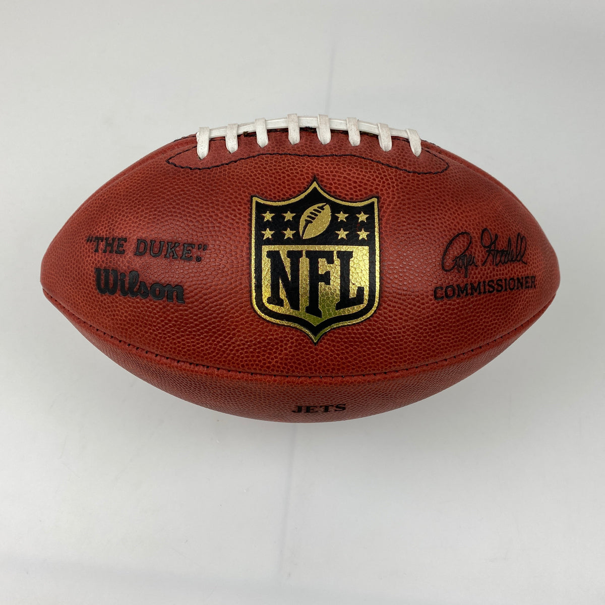 Autographed/Signed Tim Tebow New York Jets Authentic The Duke Full Size Football JSA COA