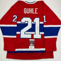 Autographed/Signed Kaiden Guhle Montreal Red Hockey Jersey JSA COA