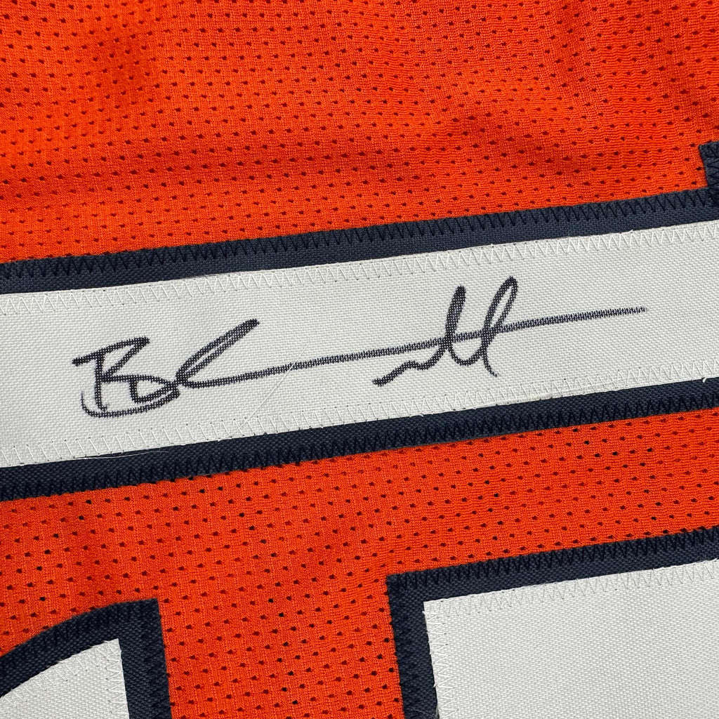 Autographed/Signed Brandon Marshall Denver Orange Football Jersey Beckett BAS COA