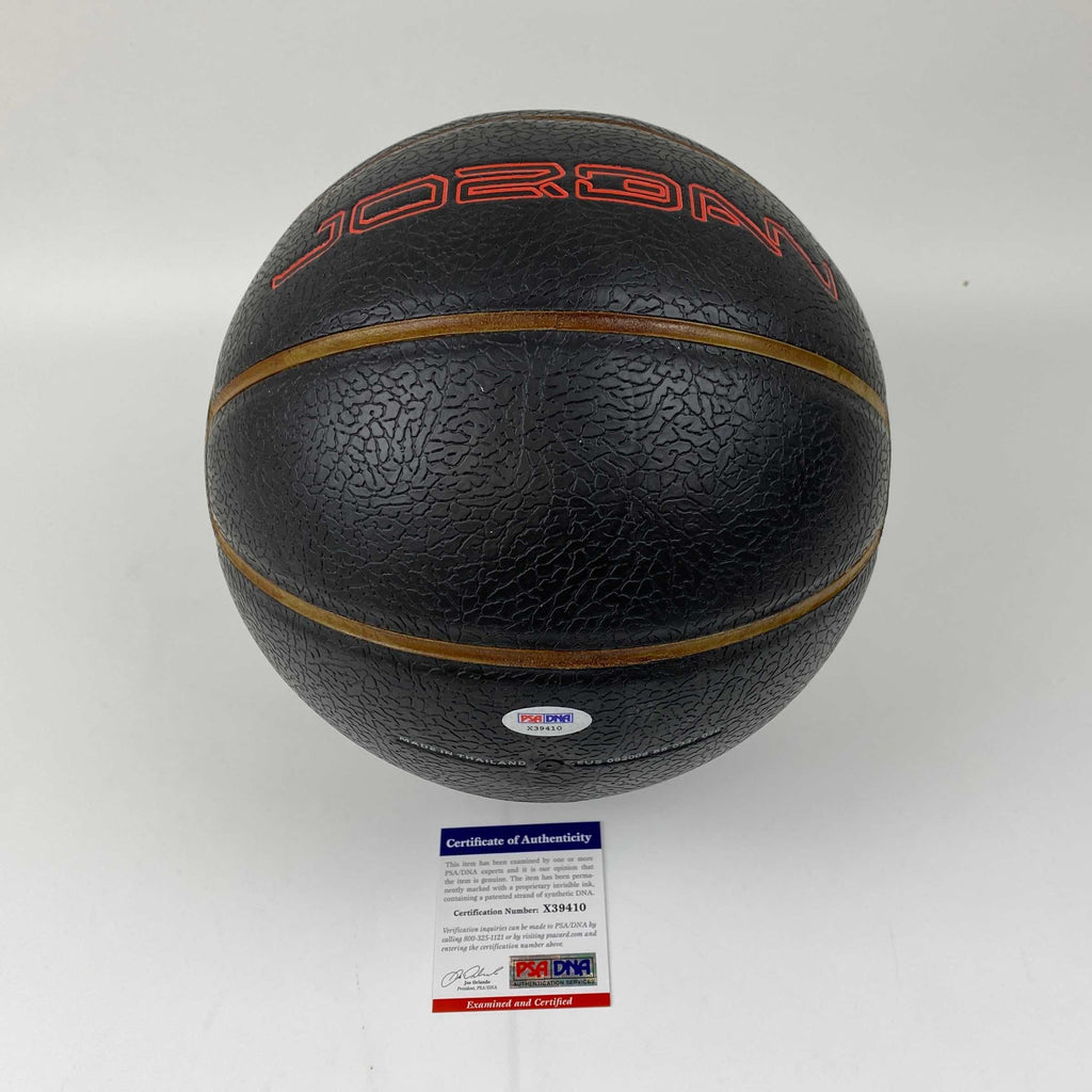 Autographed/Signed Charles Barkley Full Size Black Jordan Brand Basketball PSA/DNA COA