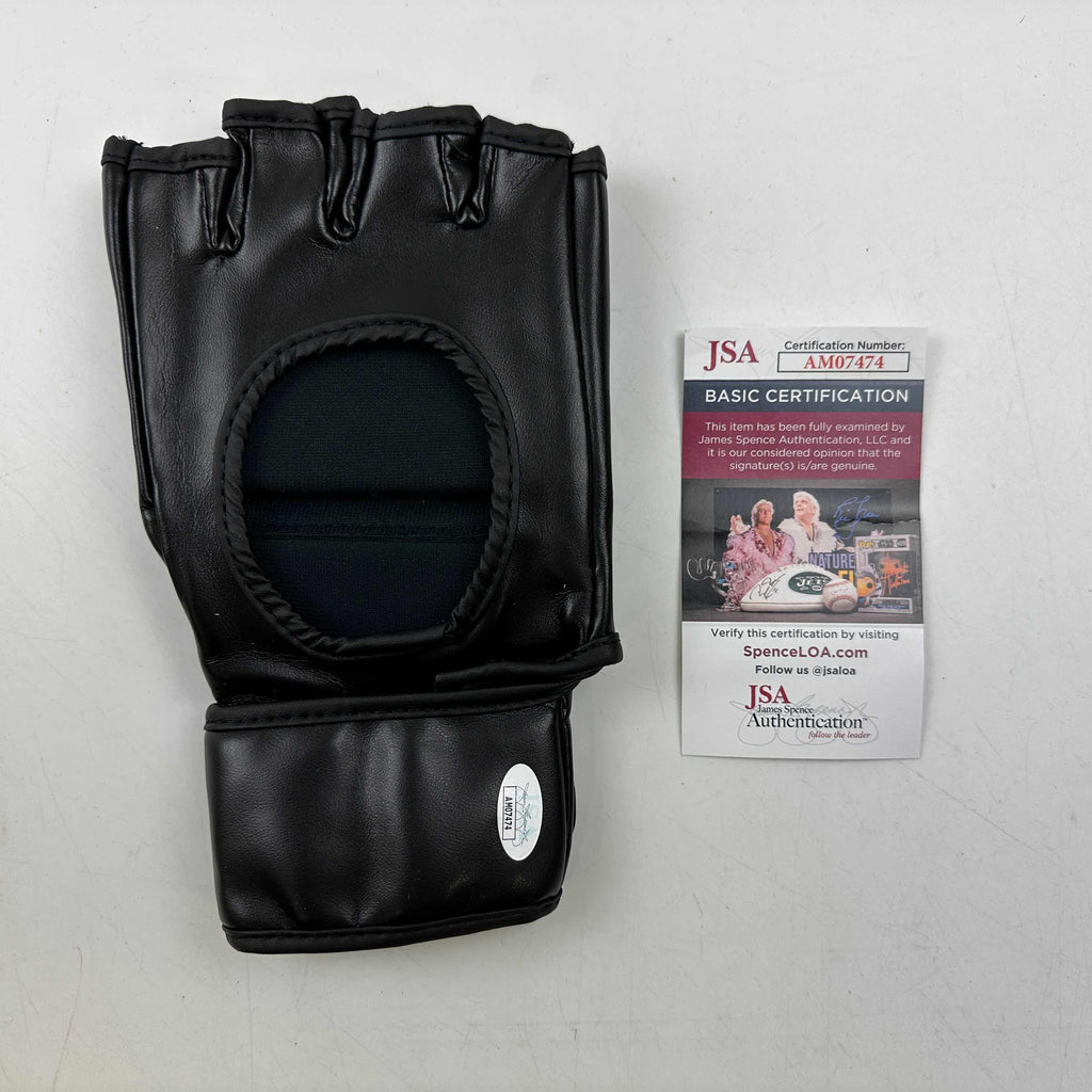 Autographed/Signed Michael Bisping UFC MMA Black Fighting Glove JSA COA Auto