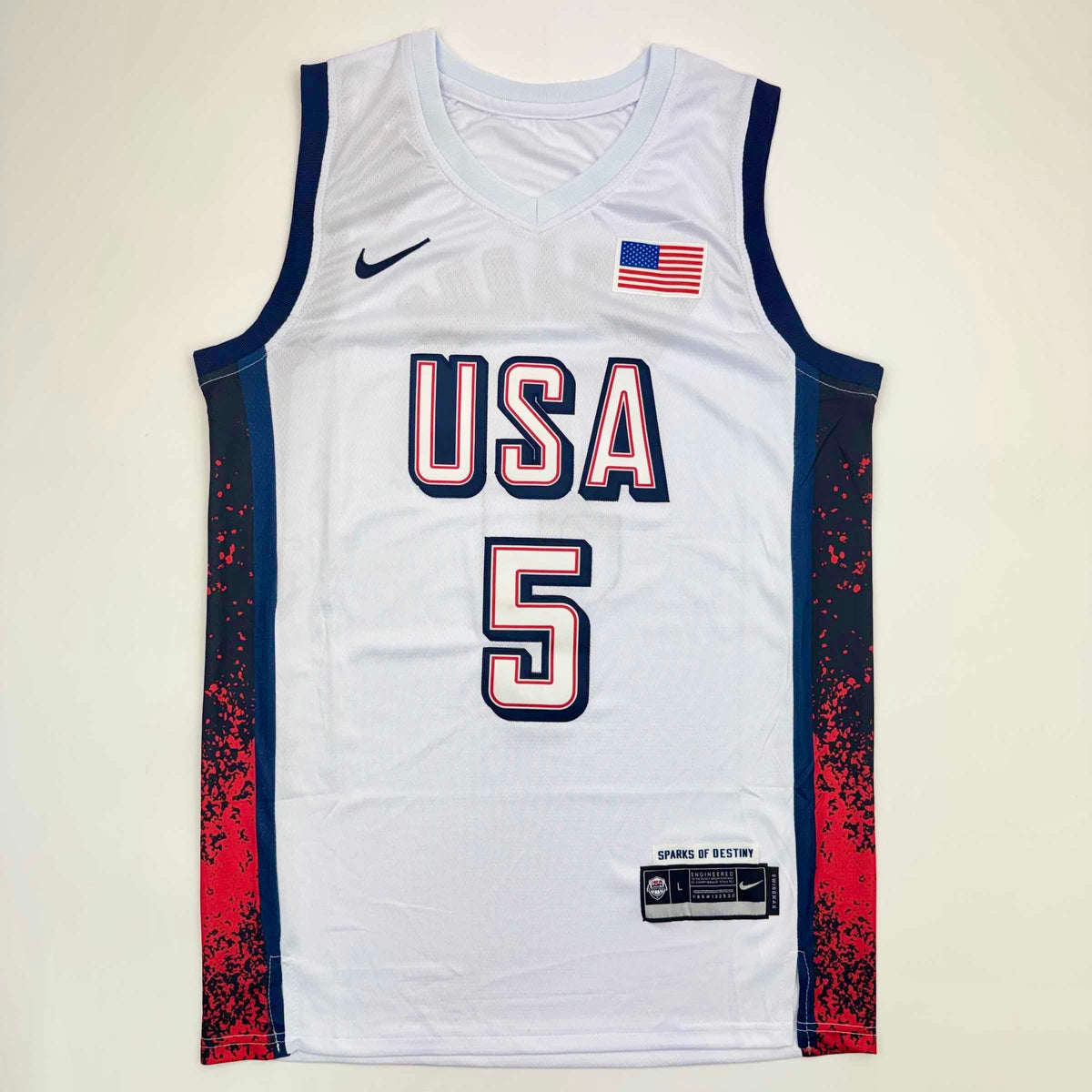 Autographed/Signed Anthony Edwards United States USA White Basketball Jersey PSA COA