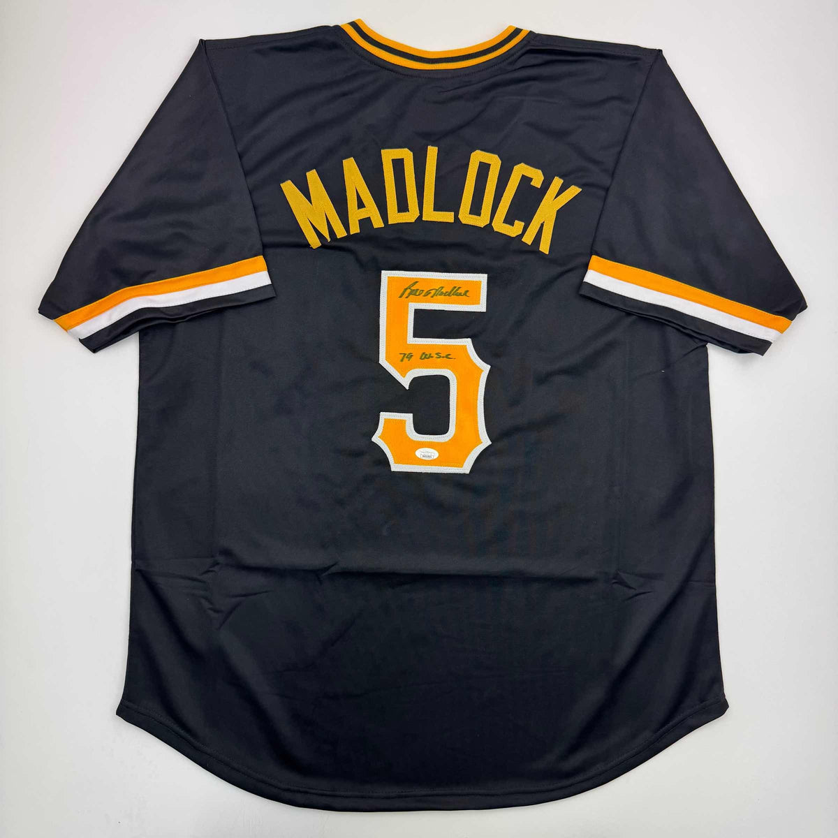Autographed/Signed Bill Madlock Pittsburgh Black Baseball Jersey JSA COA