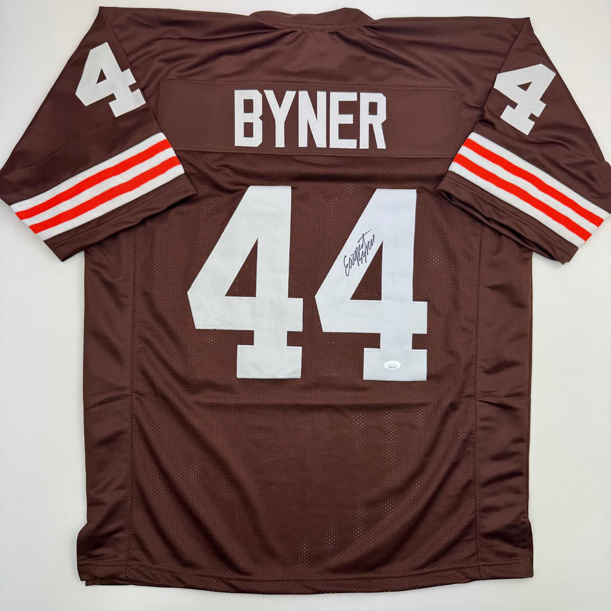 Autographed/Signed Earnest Byner Cleveland Brown Football Jersey JSA COA