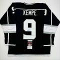 Autographed/Signed Adrian Kempe Los Angeles LA Black Hockey Jersey JSA COA