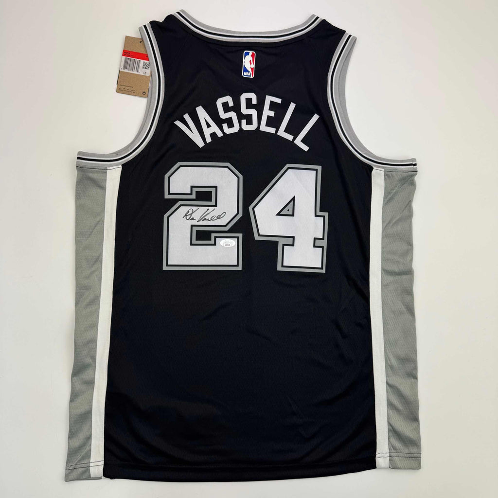 Autographed/Signed Devin Vassell San Antonio Black Basketball Jersey JSA COA