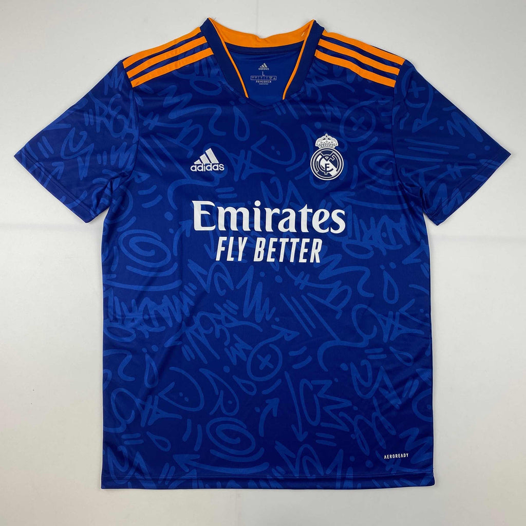 Autographed/Signed Vini Vinicius Jr. Real Madrid Blue Soccer Jersey Beckett BAS COA