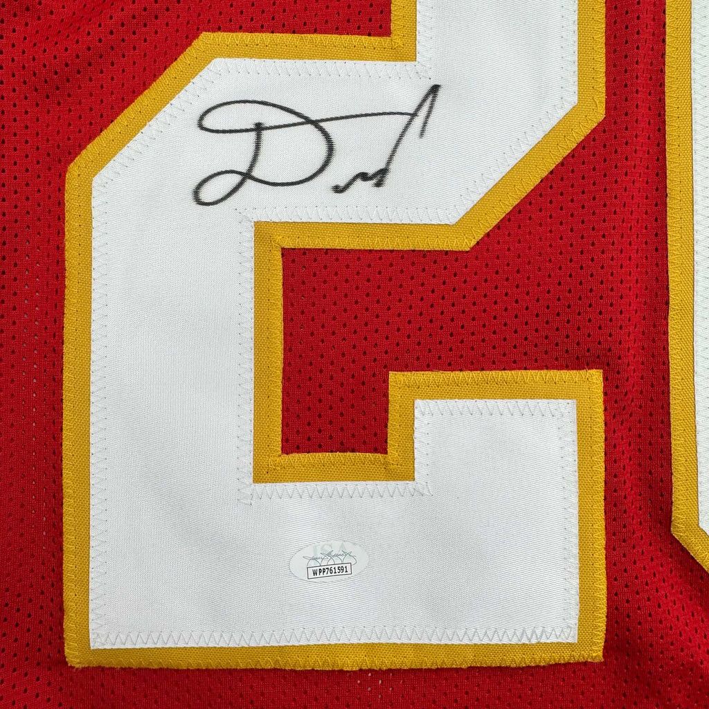 Autographed/Signed Damien Williams Kansas City Red Football Jersey JSA COA