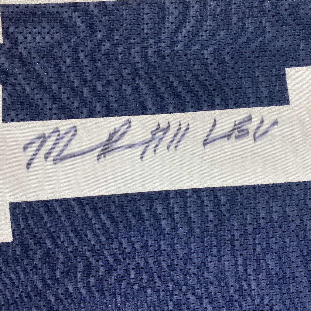 Autographed/Signed Micah Parsons Penn State Blue College Football Jersey JSA COA