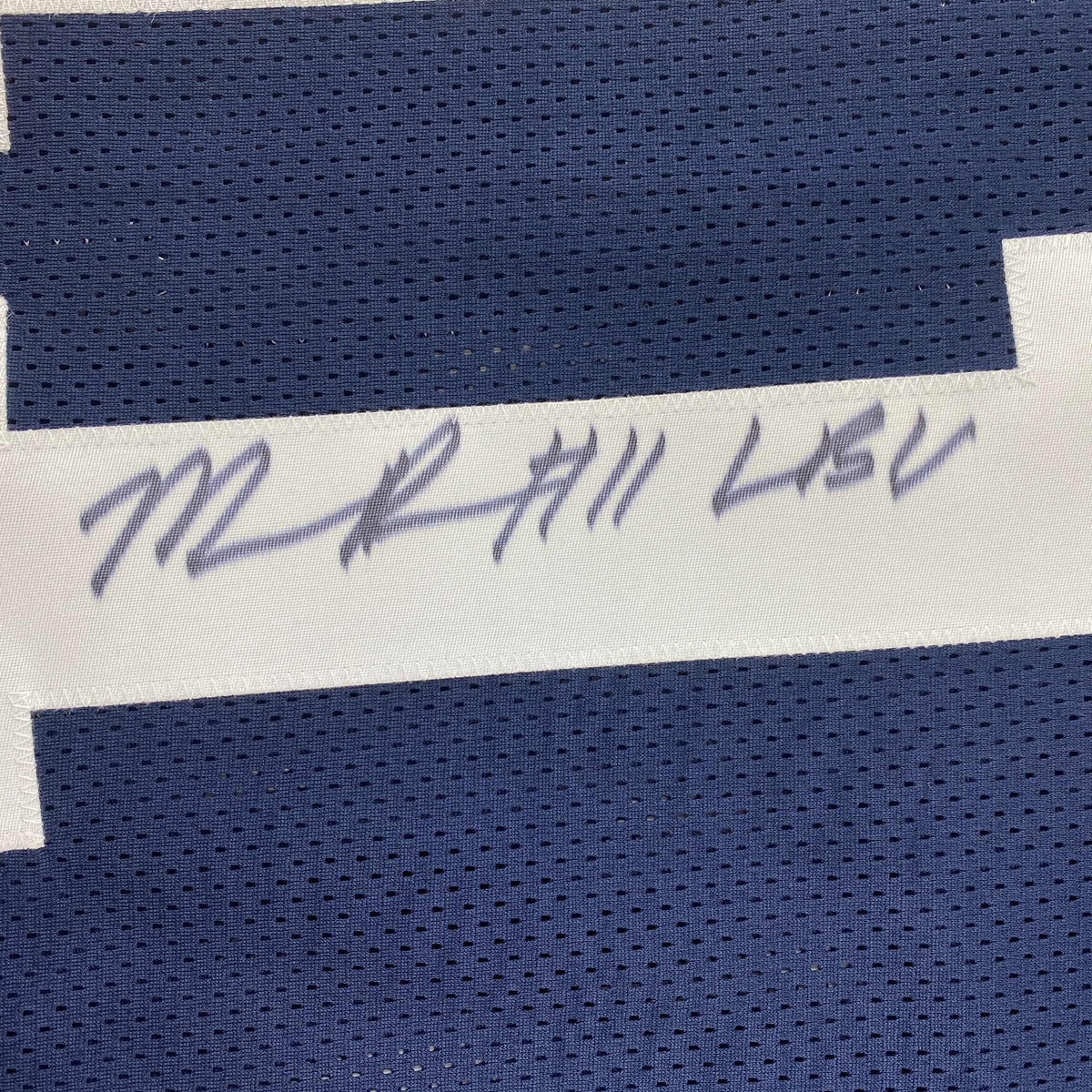 Autographed/Signed Micah Parsons Penn State Blue College Football Jersey JSA COA