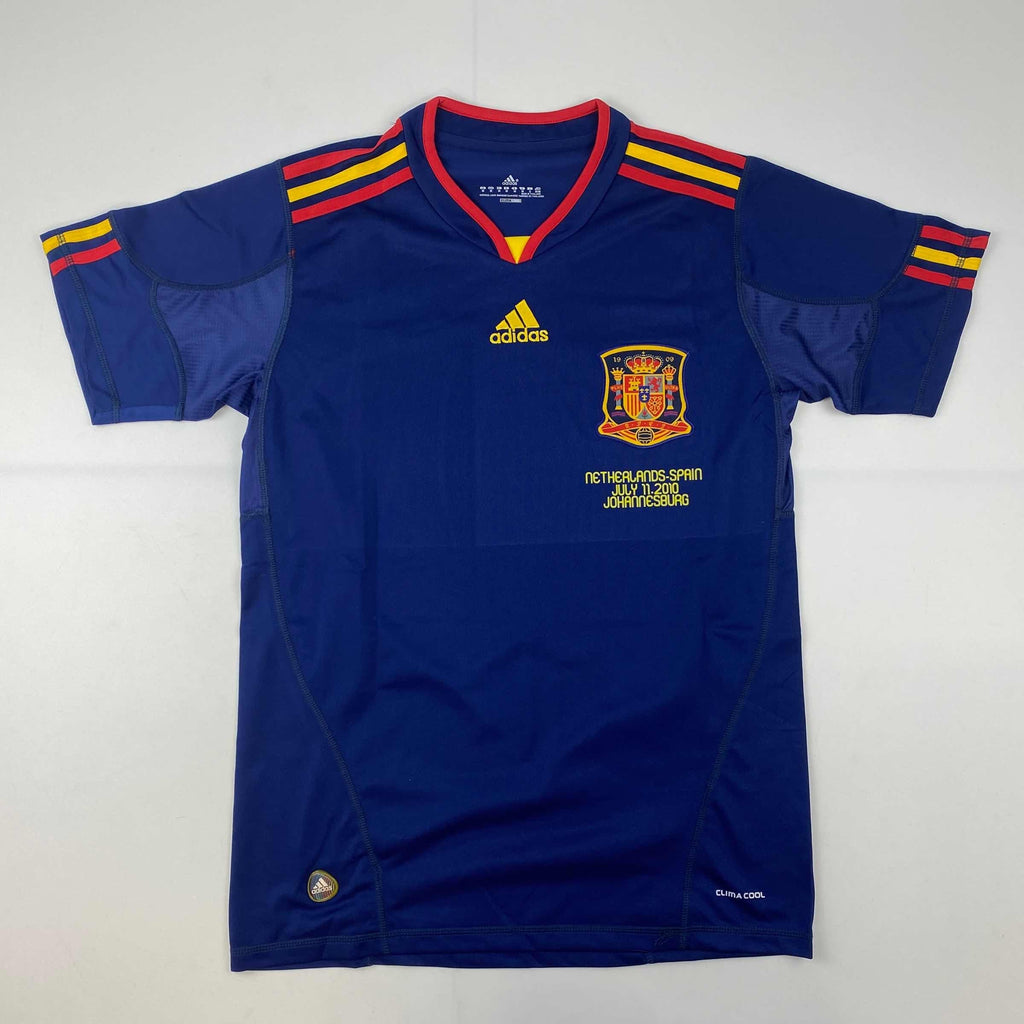 Autographed/Signed David Villa Spain Blue World Cup Soccer Jersey Beckett BAS COA