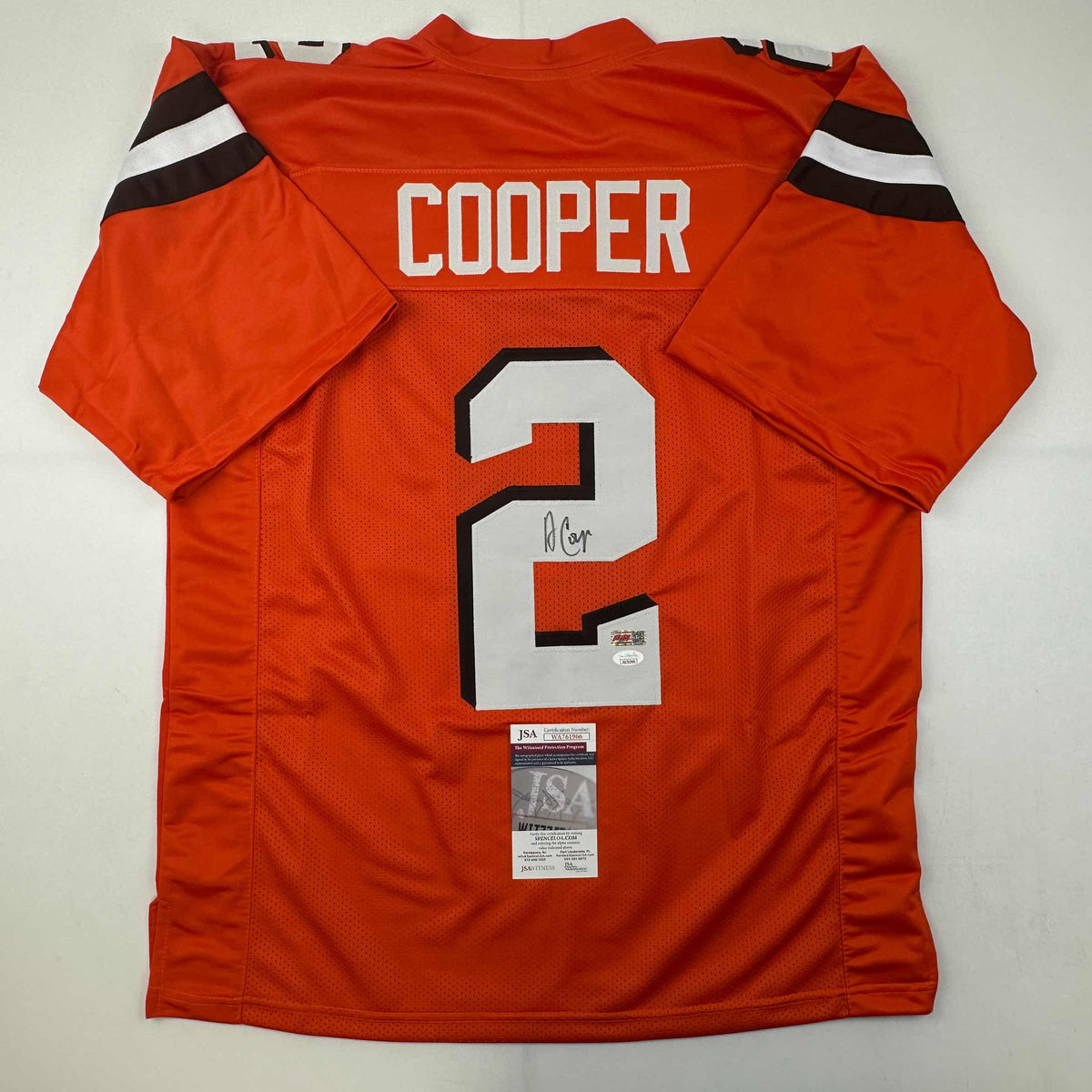 Autographed/Signed Amari Cooper Cleveland Orange Football Jersey JSA COA