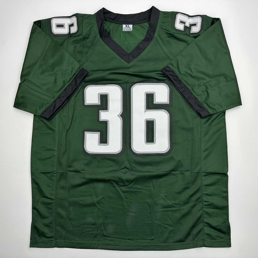 Autographed/Signed Brian Westbrook Philadelphia Green Football Jersey PSA/DNA COA