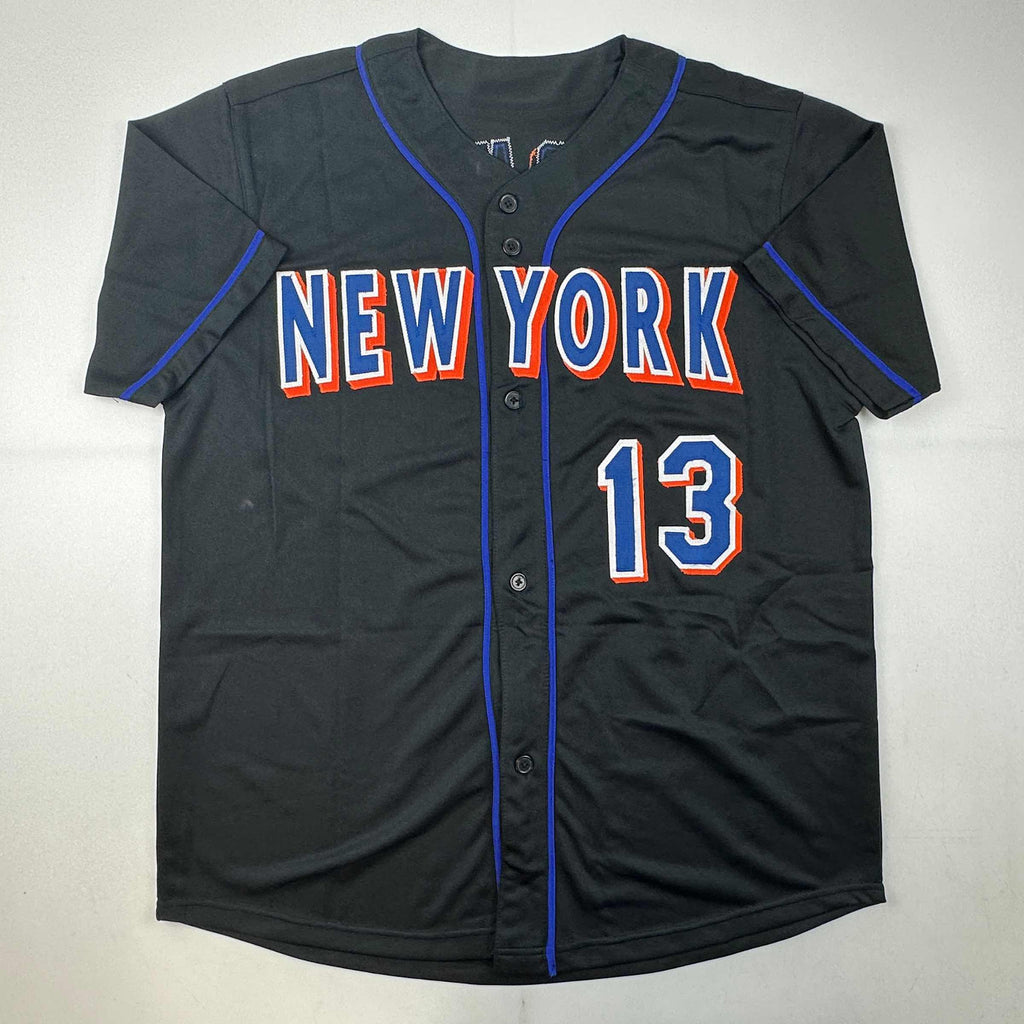 Autographed/Signed Billy Wagner 422 Saves New York Black Baseball Jersey JSA COA