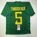 Autographed/Signed Kayvon Thibodeaux Oregon Green College Football Jersey JSA COA