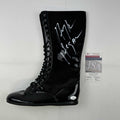Autographed/Signed Hulk Hogan Black WWE WWF Wrestling Boot/Shoe JSA COA Auto