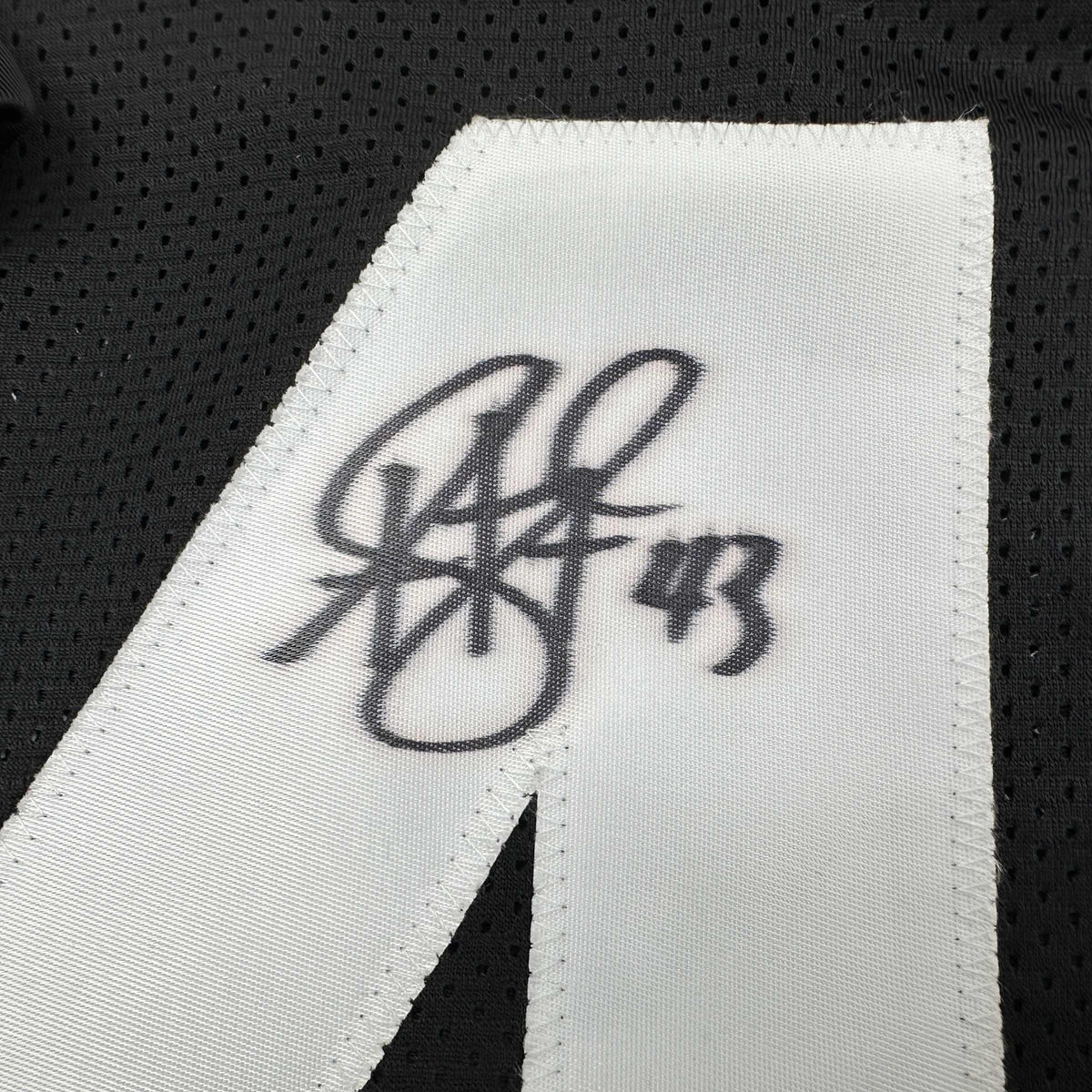 Autographed/Signed Troy Polamalu Pittsburgh Retro Black Football Jersey JSA COA