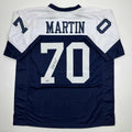 Autographed/Signed Zack Martin Dallas Thanksgiving Day Football Jersey Beckett BAS COA