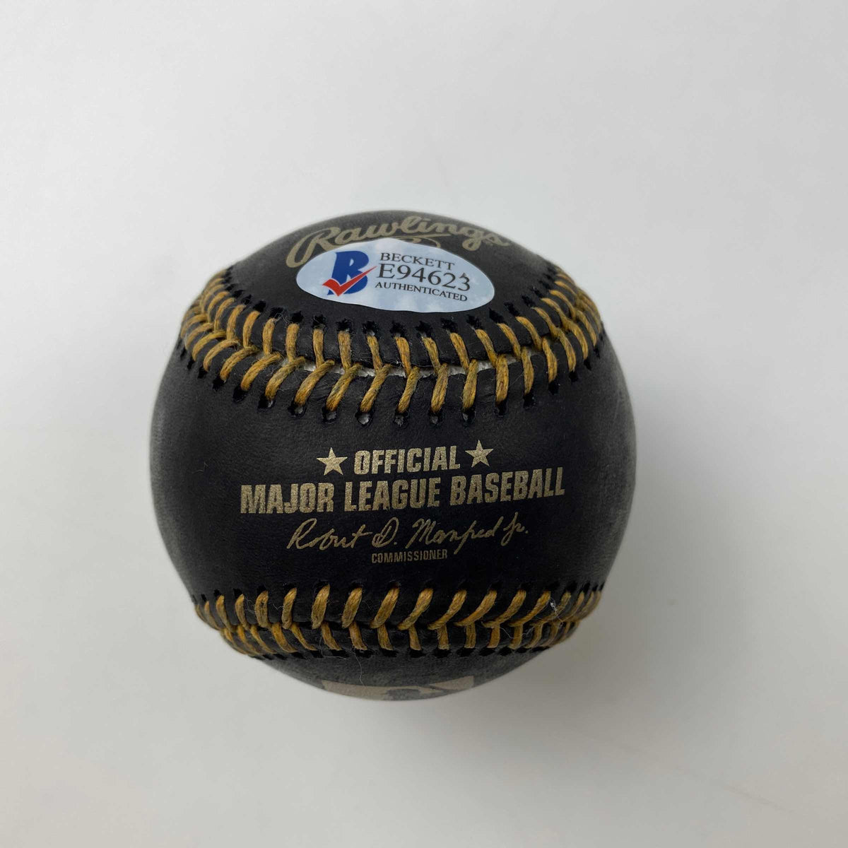 Autographed/Signed Pete Rose 4256 Black Leather Baseball Rawlings ROML Beckett BAS COA