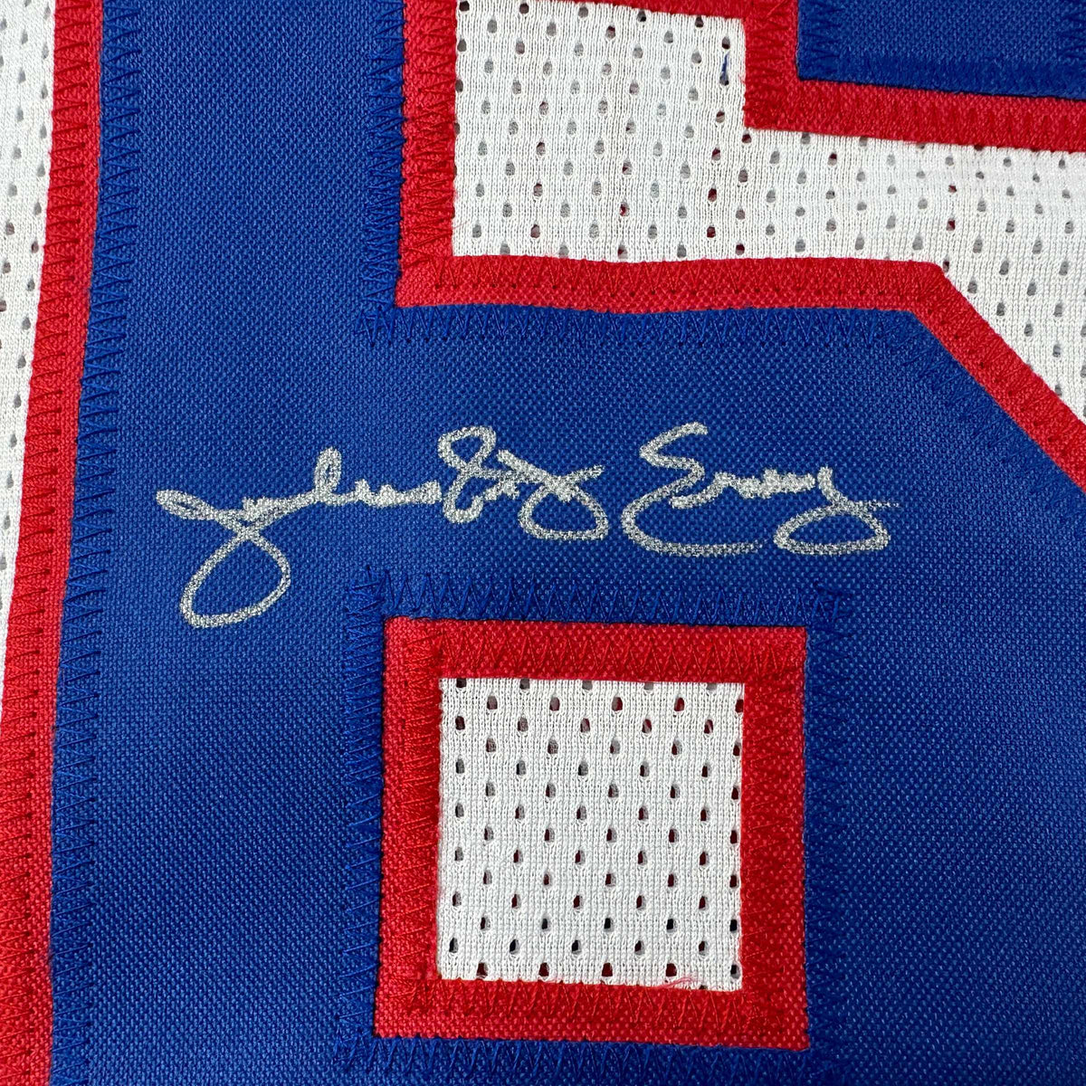 Autographed/Signed Julius Erving Dr. J Philadelphia White Basketball Jersey JSA COA