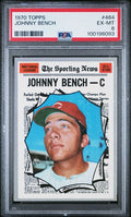 Graded 1970 Topps Johnny Bench #464 Baseball Card PSA 6 EX-MT