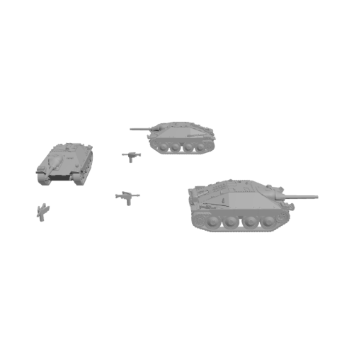 Jagdpanzer 38 Hetzer Early model render, multiple views