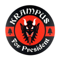 Krampus For President Circle Sticker