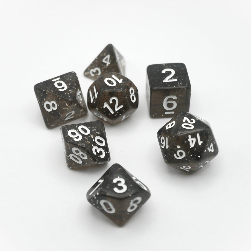Essence of Licorice - 7 Piece DnD Dice Set | Acrylic RPG Gaming Dice