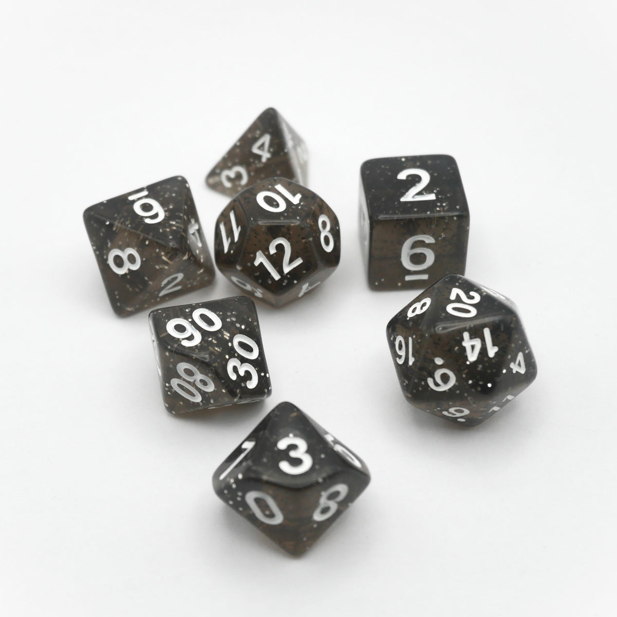 Essence of Licorice - 7 Piece DnD Dice Set | Acrylic RPG Gaming Dice