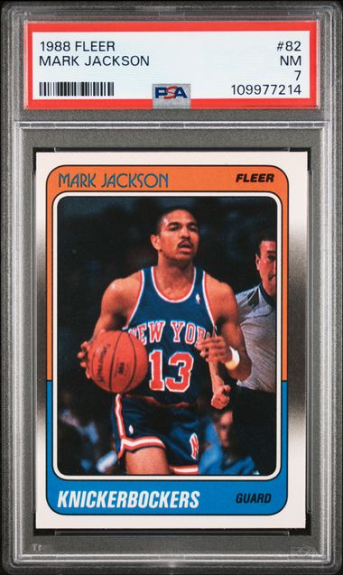 Graded 1988 Fleer Mark Jackson #82 Rookie RC Basketball Card PSA 7 Near Mint