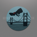 Mothman Point Pleasant Circle Sticker