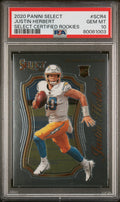 Graded 2020 Panini Select Justin Herbert #SCR4 Select Certified Rookies Rookie RC Football Card PSA 10 Gem Mint