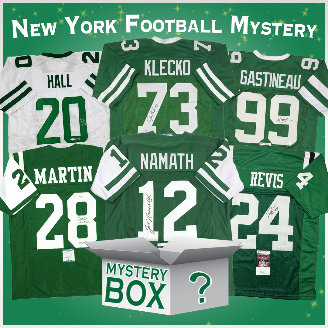Autographed/Signed New York Football Jersey Mystery Box with PSA JSA or Beckett COA