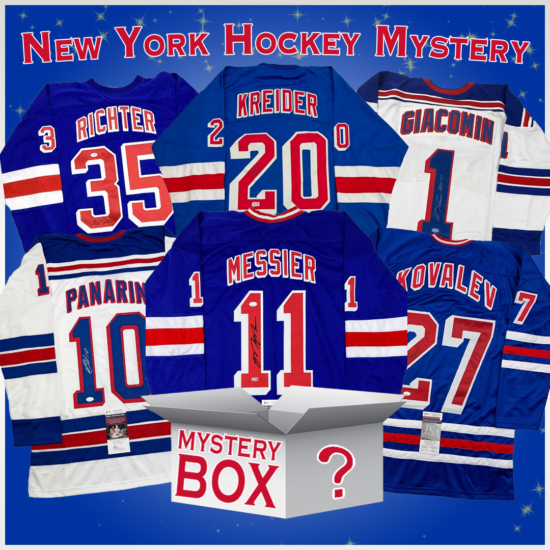 Autographed/Signed New York Hockey Jersey Mystery Box with PSA JSA or Beckett COA