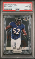 Graded 2012 Panini Prizm Ray Lewis #16 Football Card PSA 10 Gem Mint