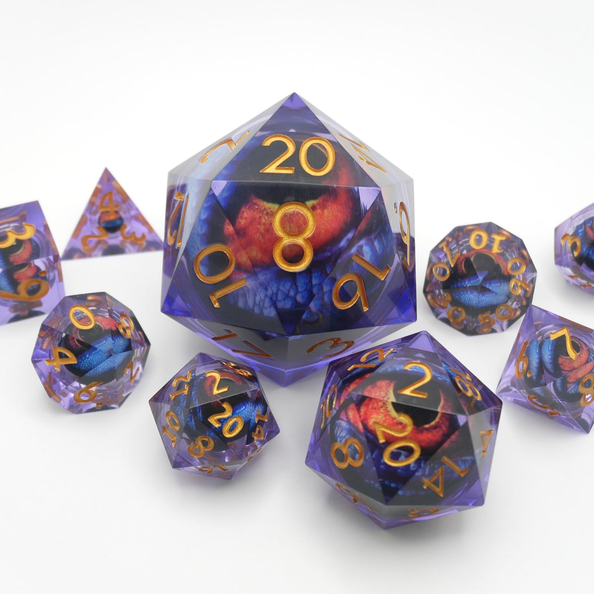 Owlbear's Eye - Giant D20 Moving Eye DnD Dice | Acrylic RPG Gaming Dice